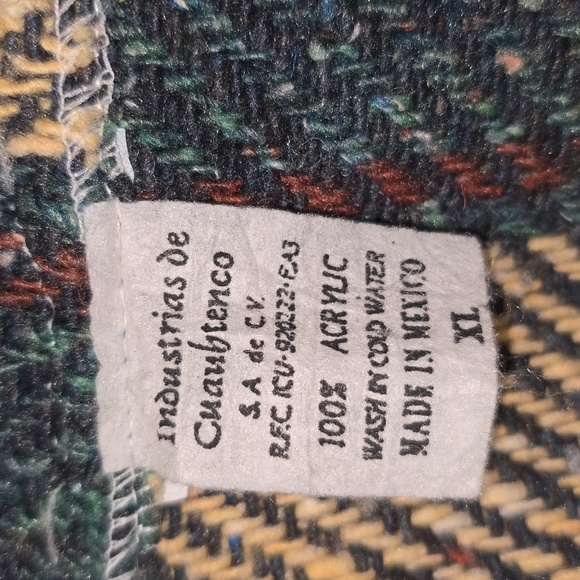 Industrias De Cuaubtenco Poncho Hoodie Kangaroo Pouch - Picture 6 of 9